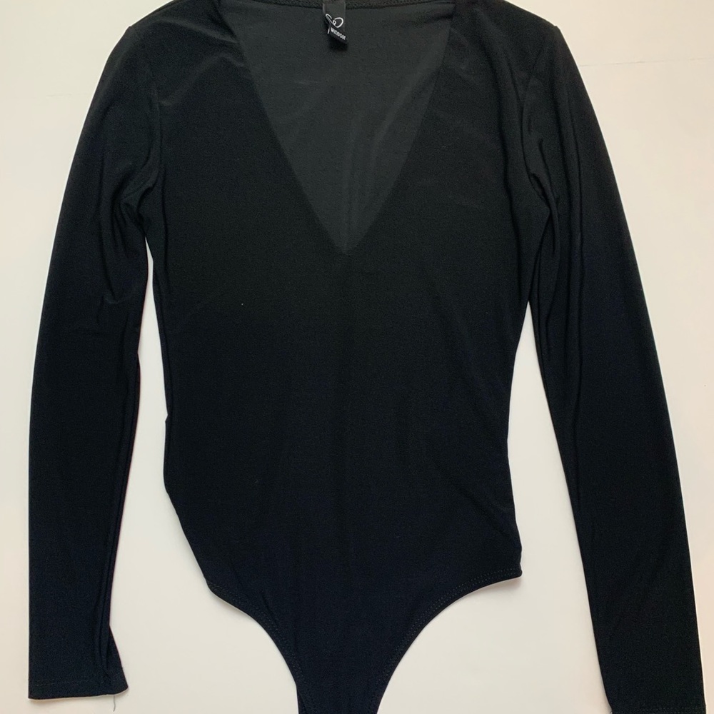 Black long sleeve body suit